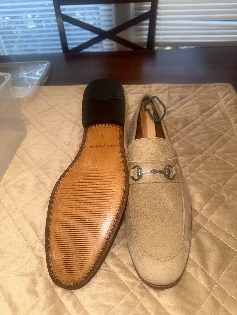 Light Pink Men's Brogue Derby Shoes